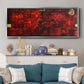 99 Names of Allah  Red - Floater Framed Canvas Print
