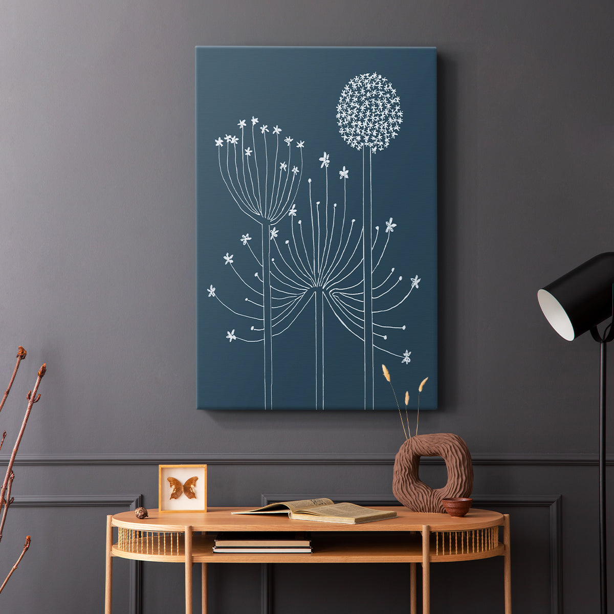 Graphic Alliums II - Canvas Art Print