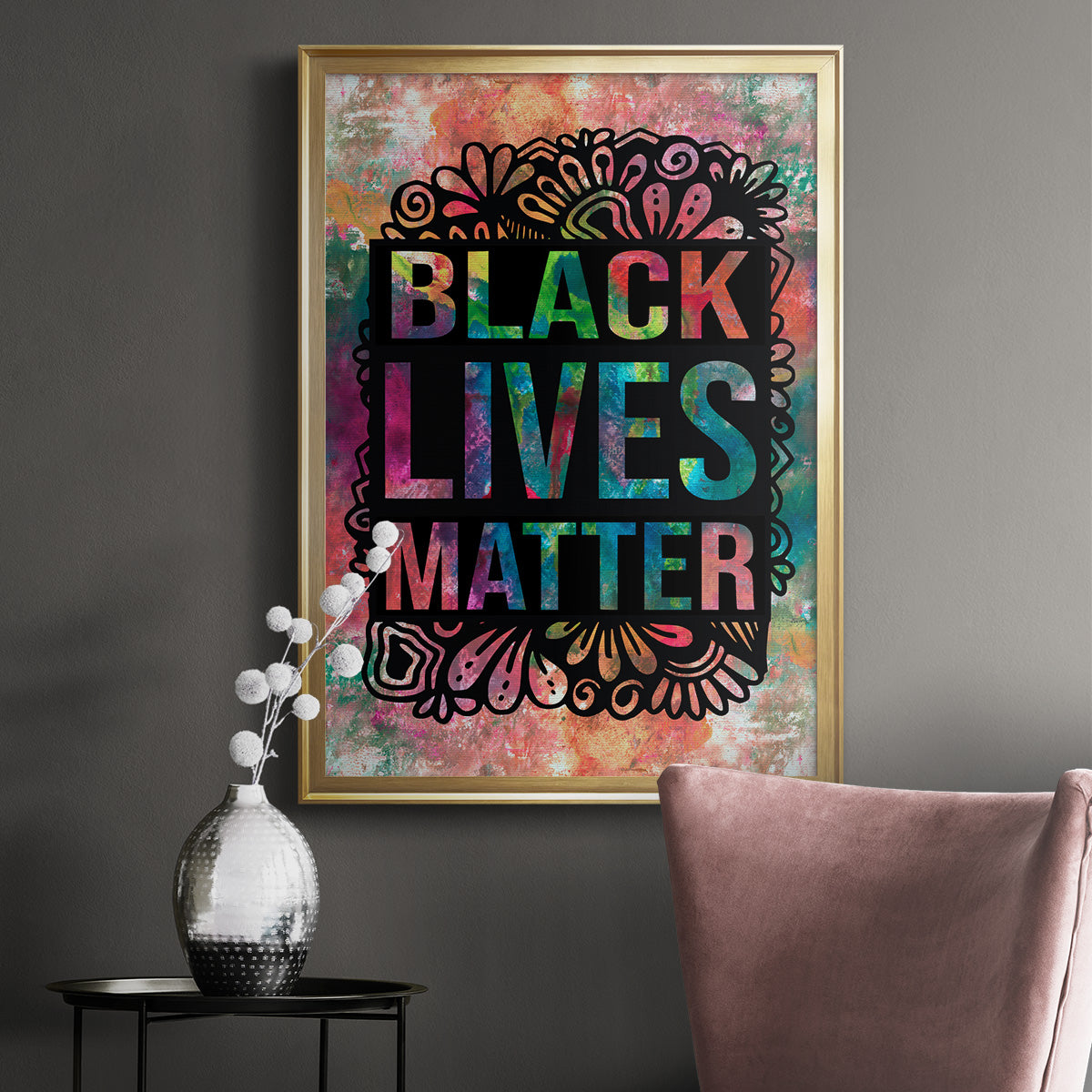 Graffiti Black Lives Matter - Modern Framed Canvas Print