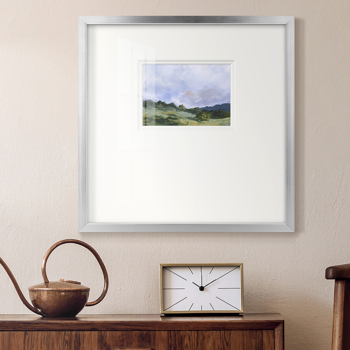 Pastoral Horizons I Premium Framed Print Double Matboard