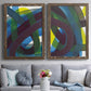 Cool Network I - Premium Framed Canvas 2 Piece Set - Ready to Hang