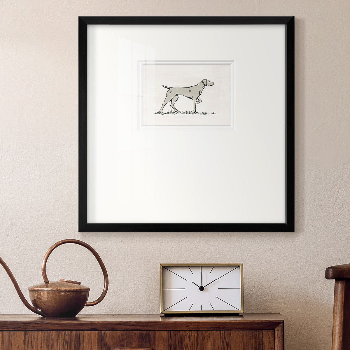 Neutral Pointer I Premium Framed Print Double Matboard