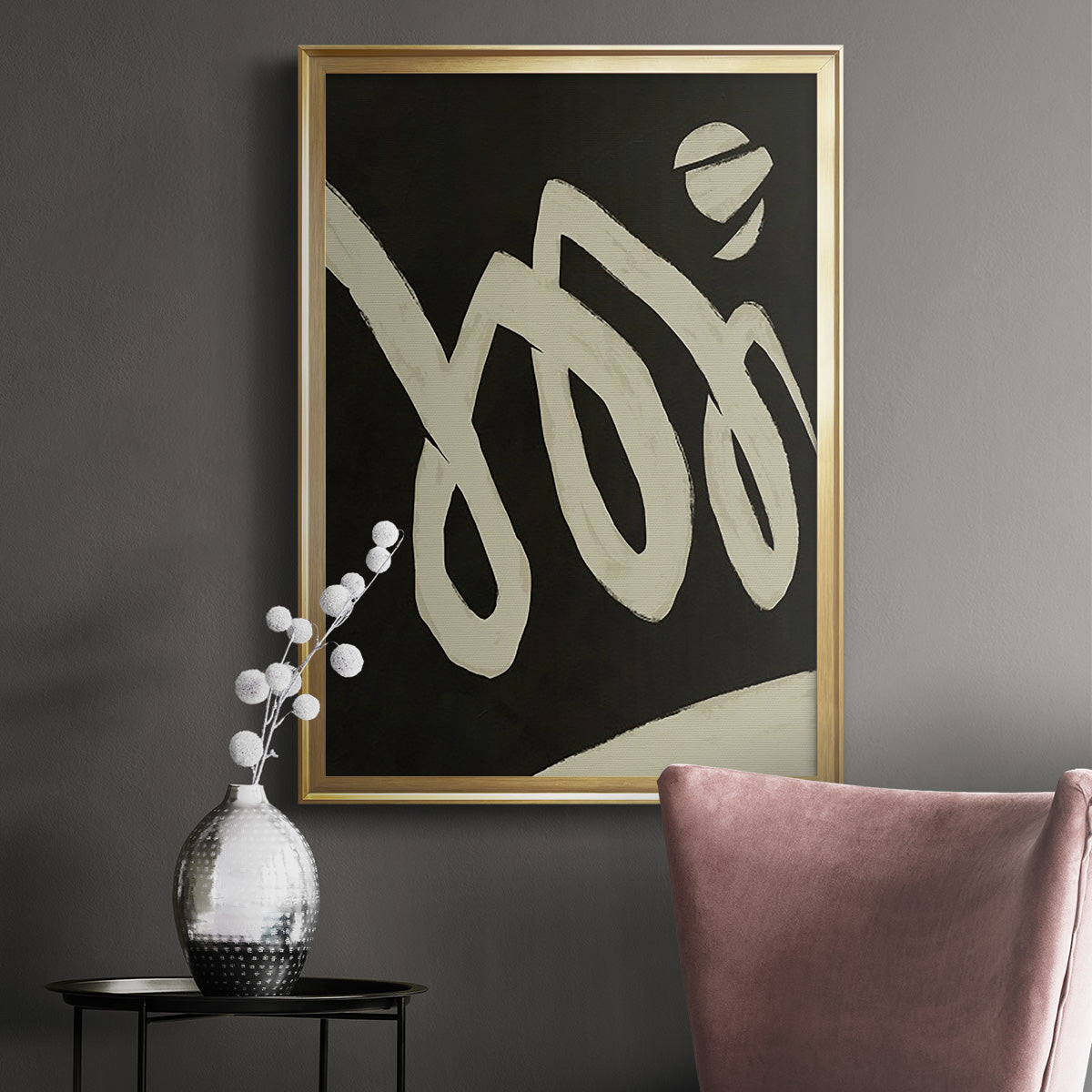 Neutral Spring IV - Modern Framed Canvas Print