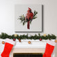 Cardinal with Snow I-Premium Gallery Wrapped Canvas - Ready to Hang