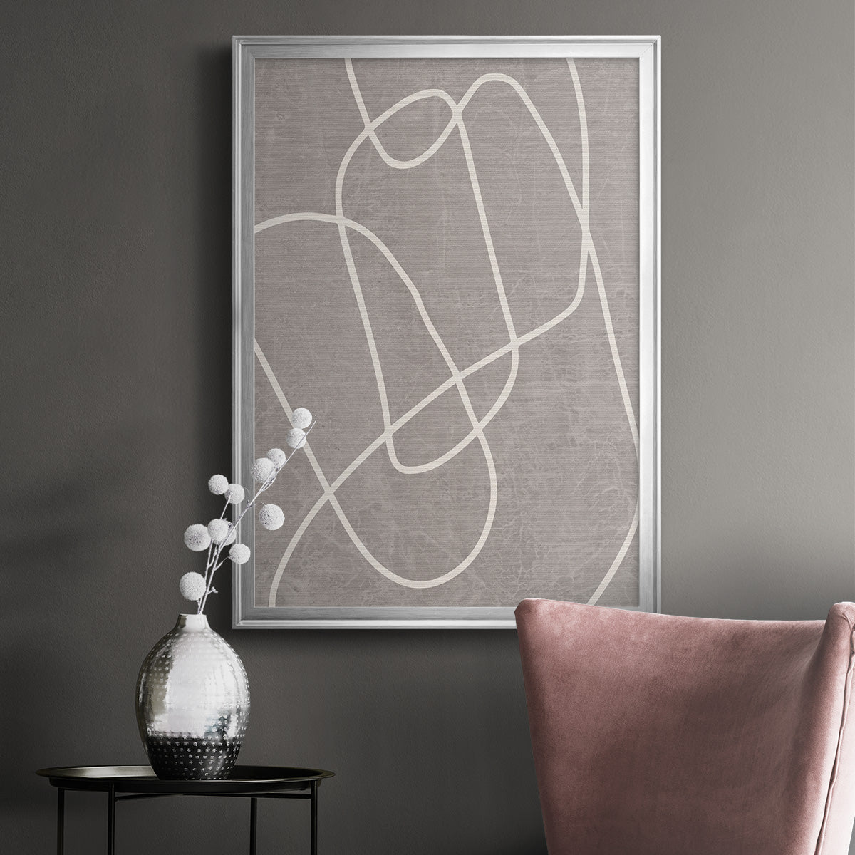 Fissures II - Modern Framed Canvas Print