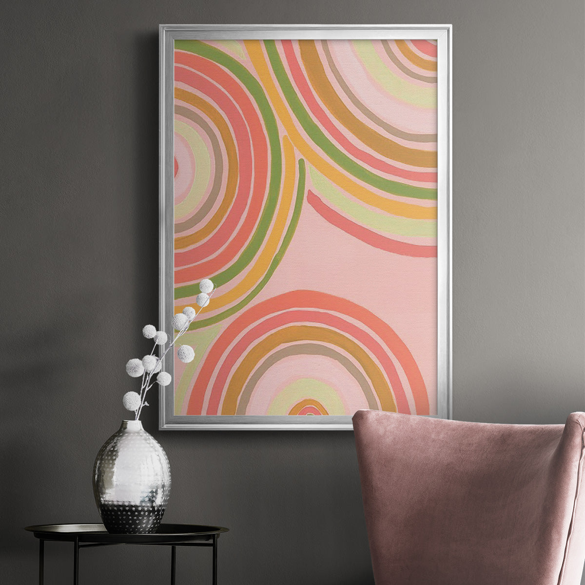 Abstract Rainbow I - Modern Framed Canvas Print