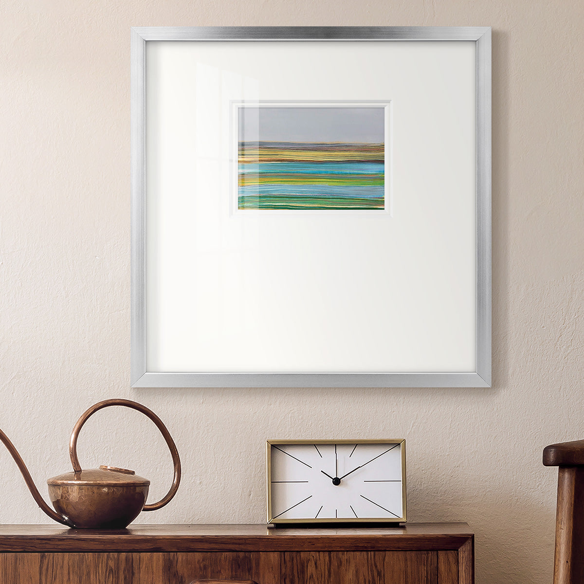 Parallel Striae I Premium Framed Print Double Matboard