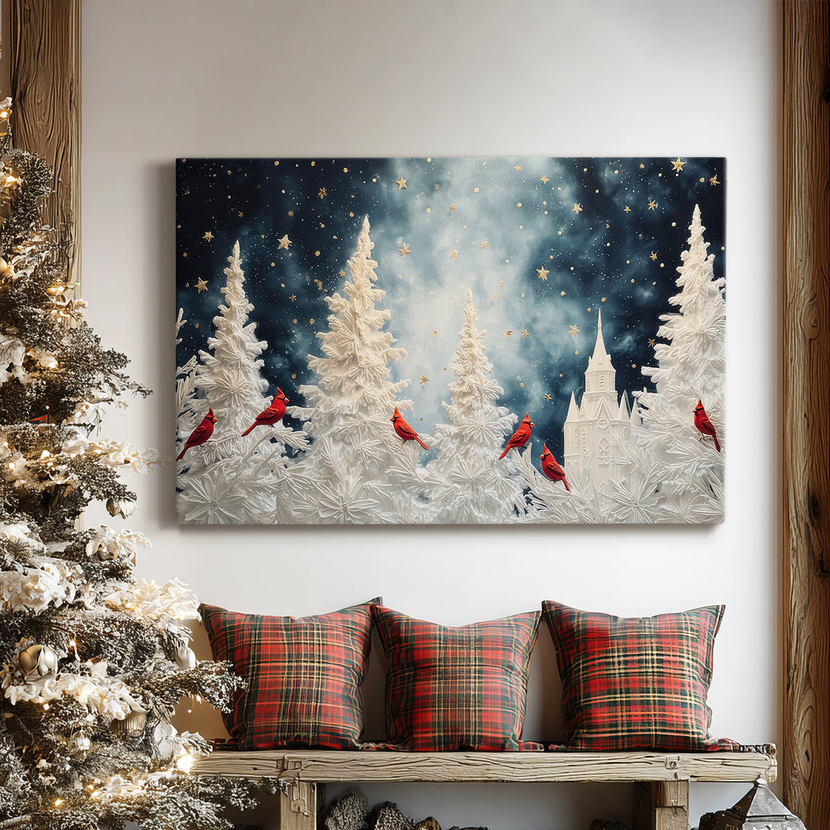 Soft Linen Blessing of Fir - Canvas Art Print