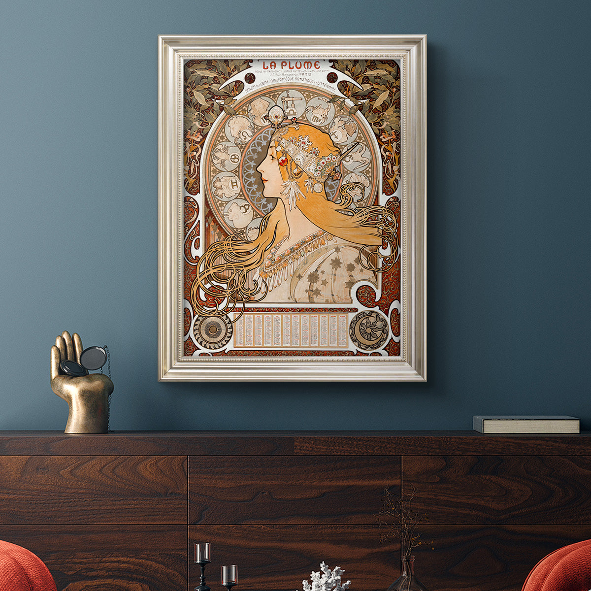 Zodiaque (La Plume) - Ornate Framed Canvas Print