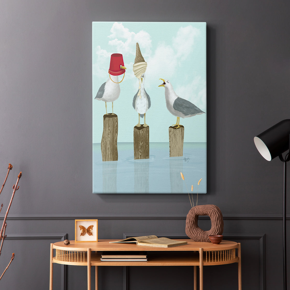 Silly Seagulls - Canvas Art Print