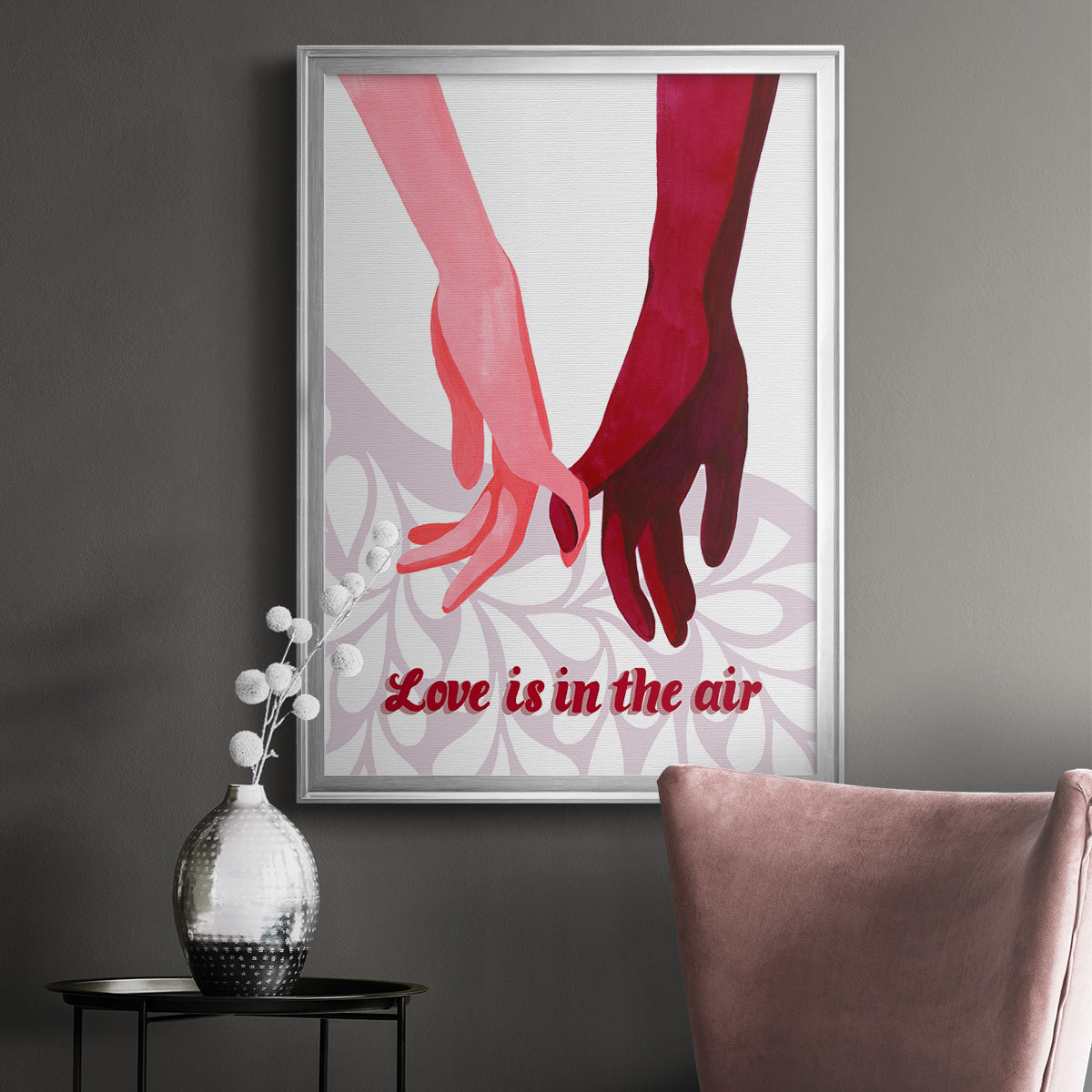 Groovy Love II - Modern Framed Canvas Print
