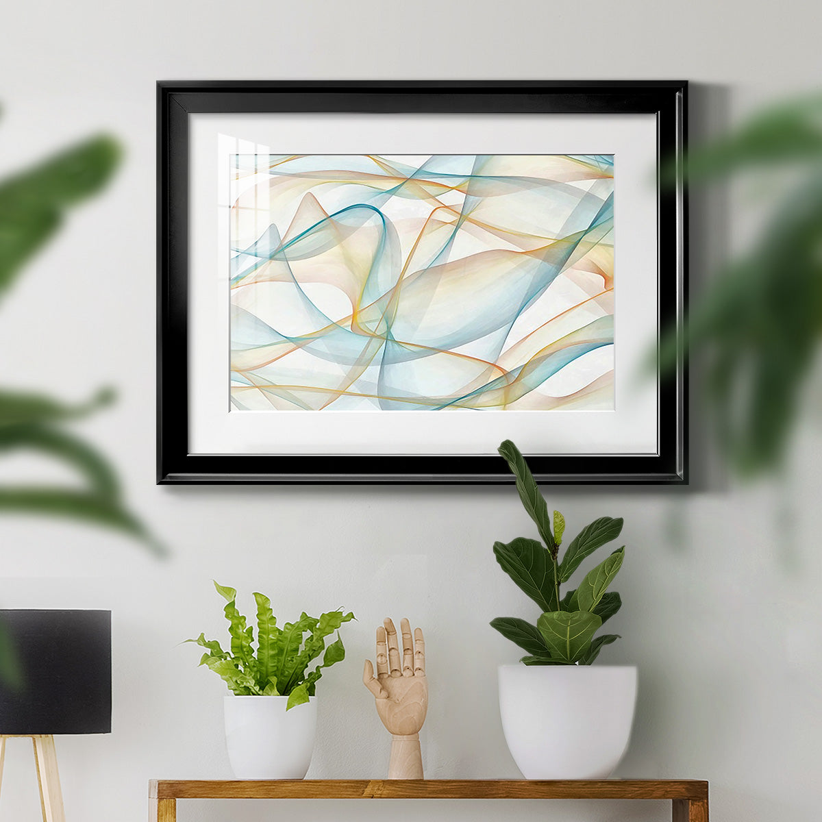 Curves and Waves V - Modern Framed Art Print