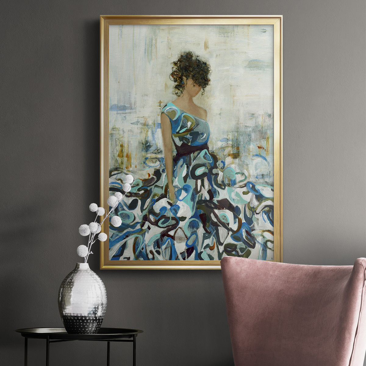 Fluid Beauty - Modern Framed Canvas Print