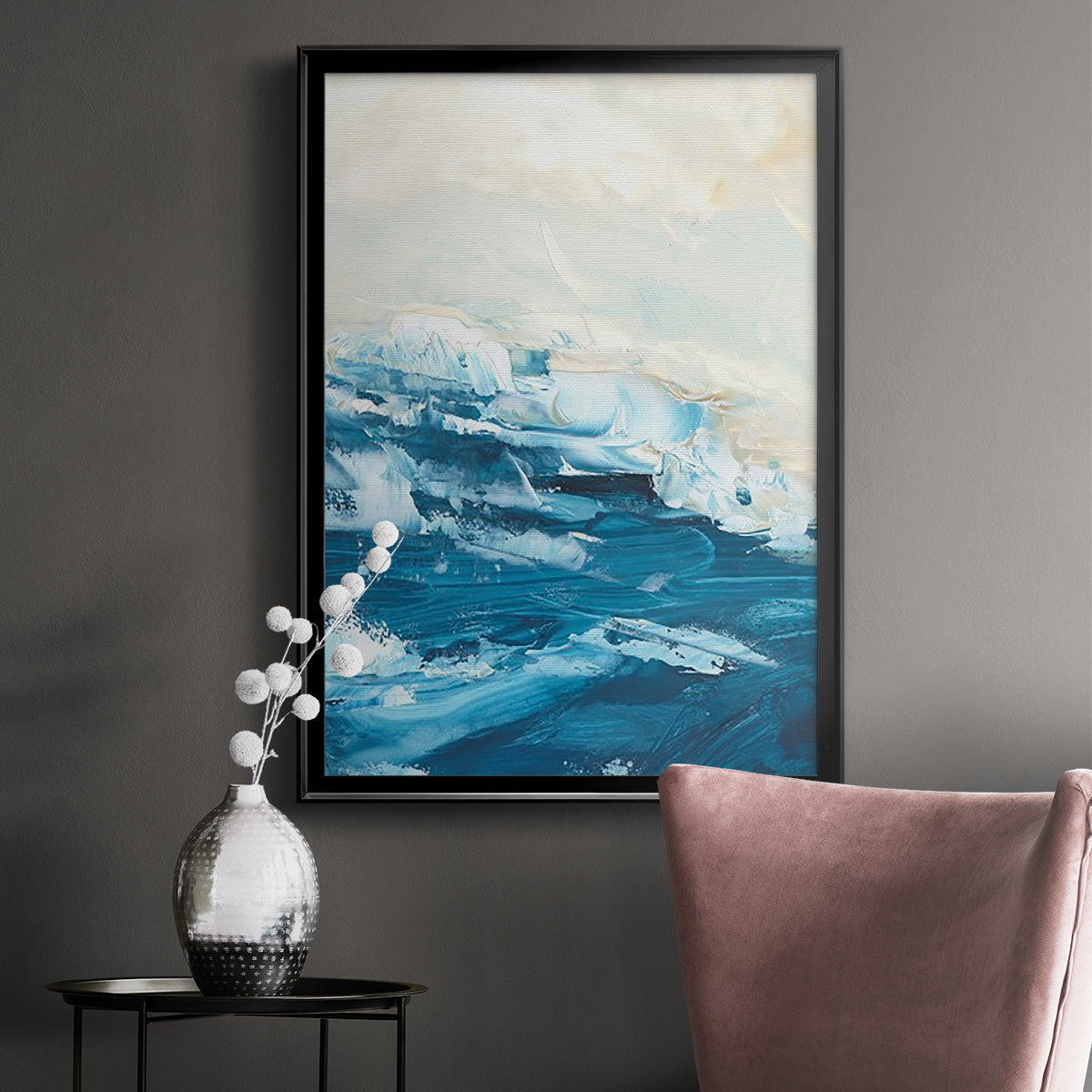 Wave after Wave I - Modern Framed Canvas Print