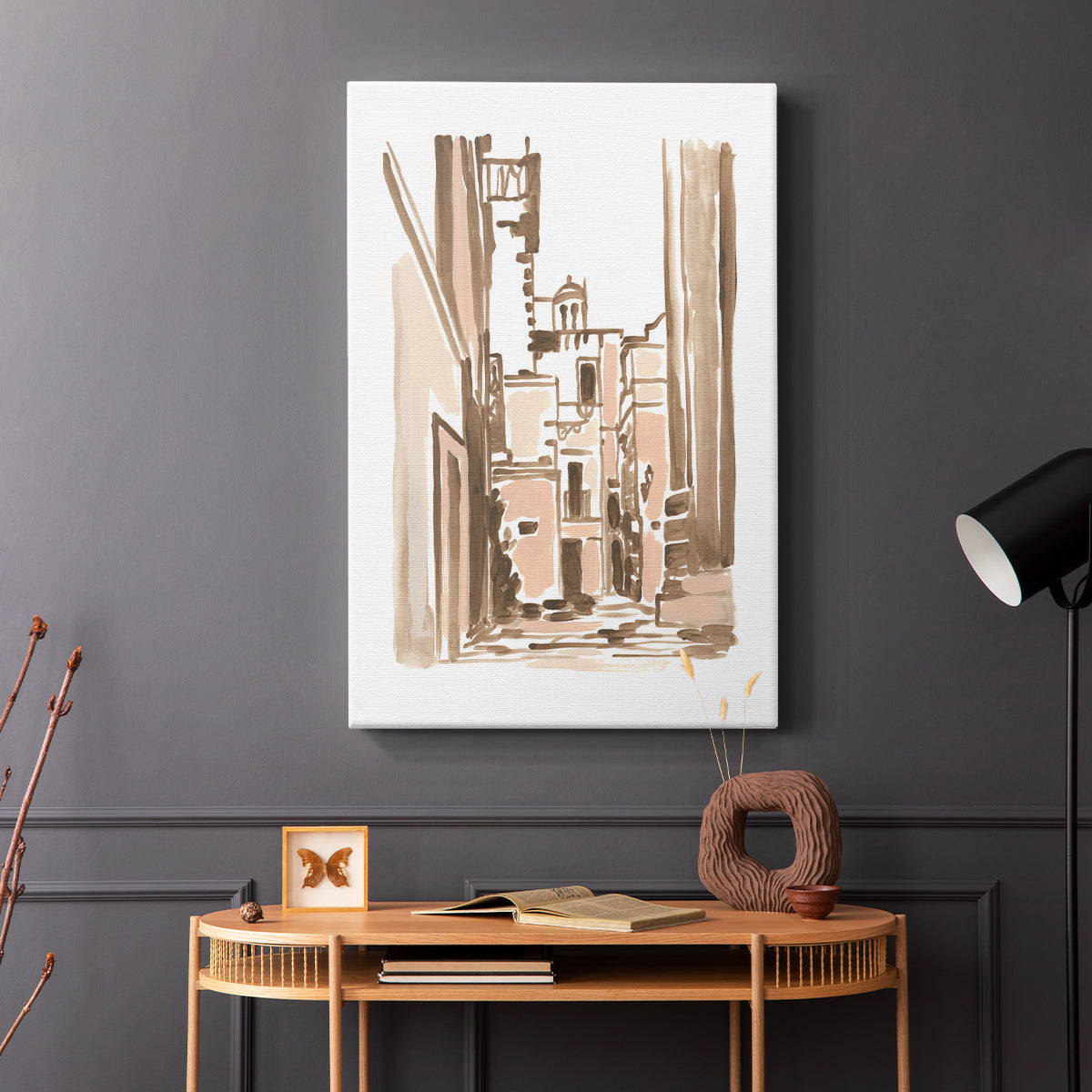 Blush Architecture Study II - Canvas Art Print