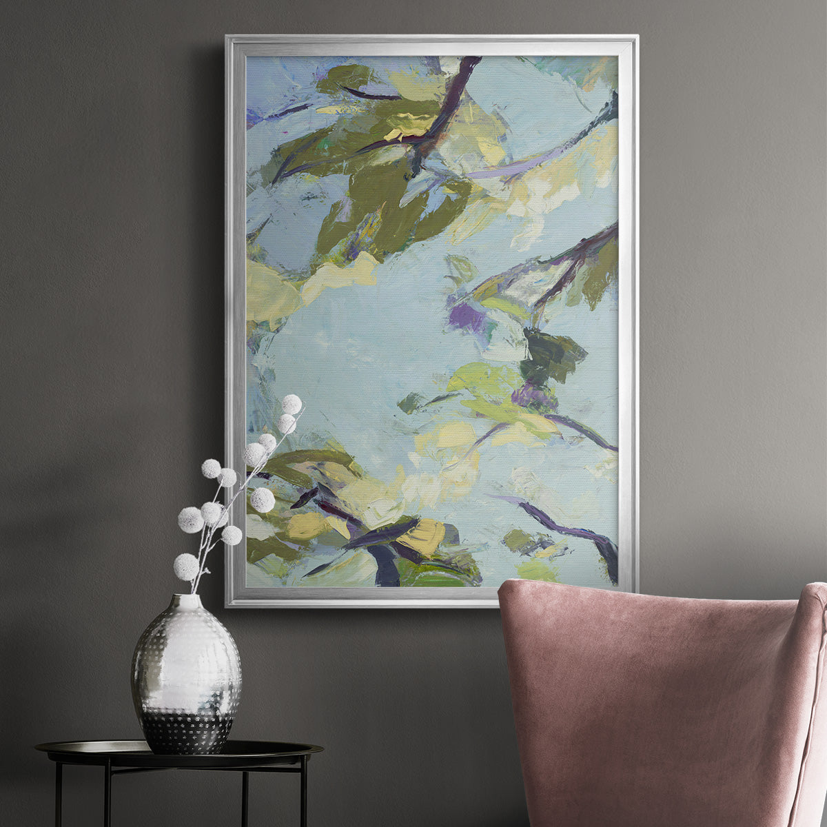 Aqua Sky - Modern Framed Canvas Print