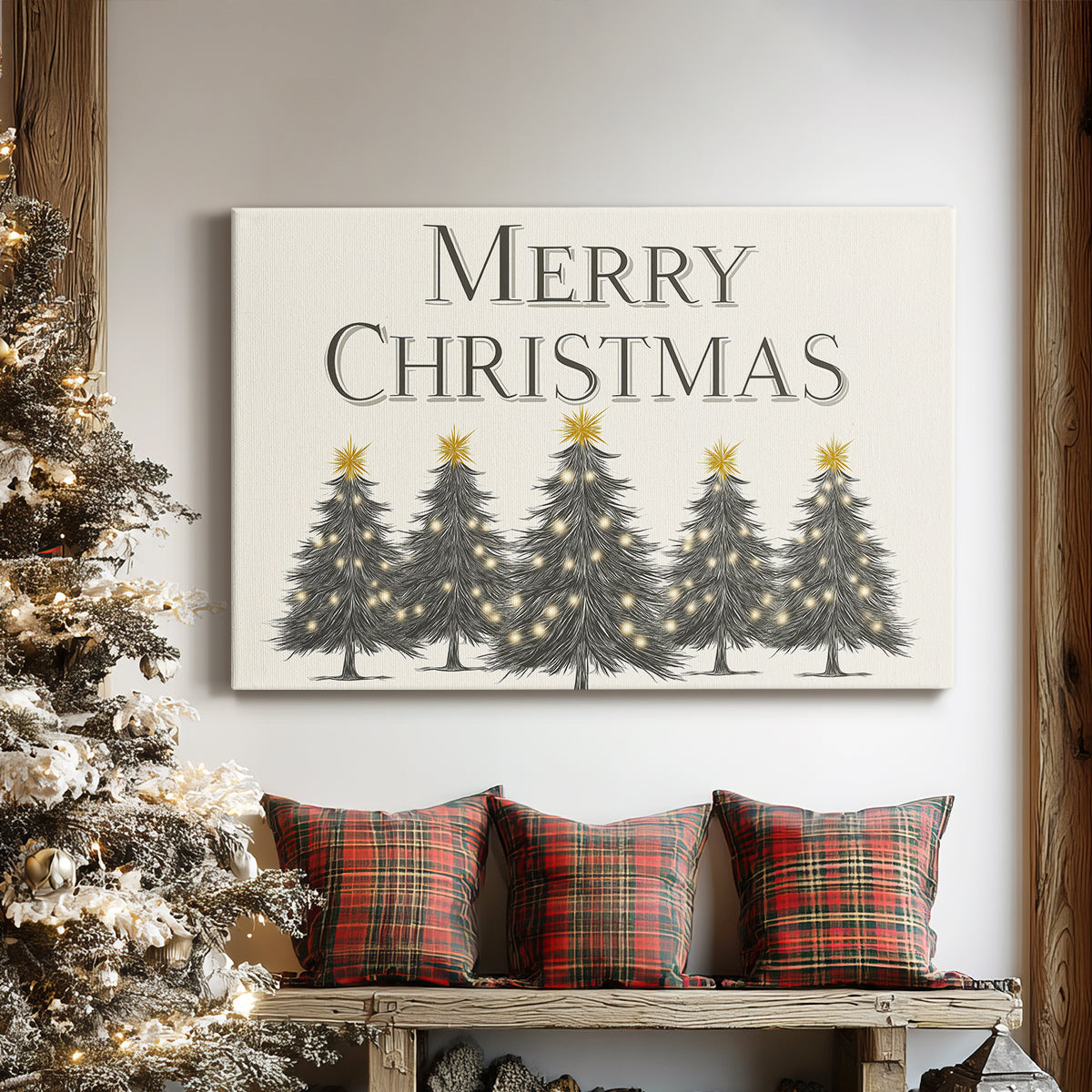 Frostlit Yule Serenade - Canvas Art Print