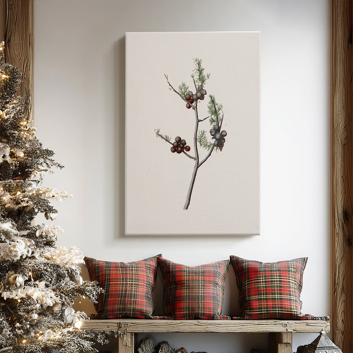 Silver Nativity Promise - Canvas Art Print