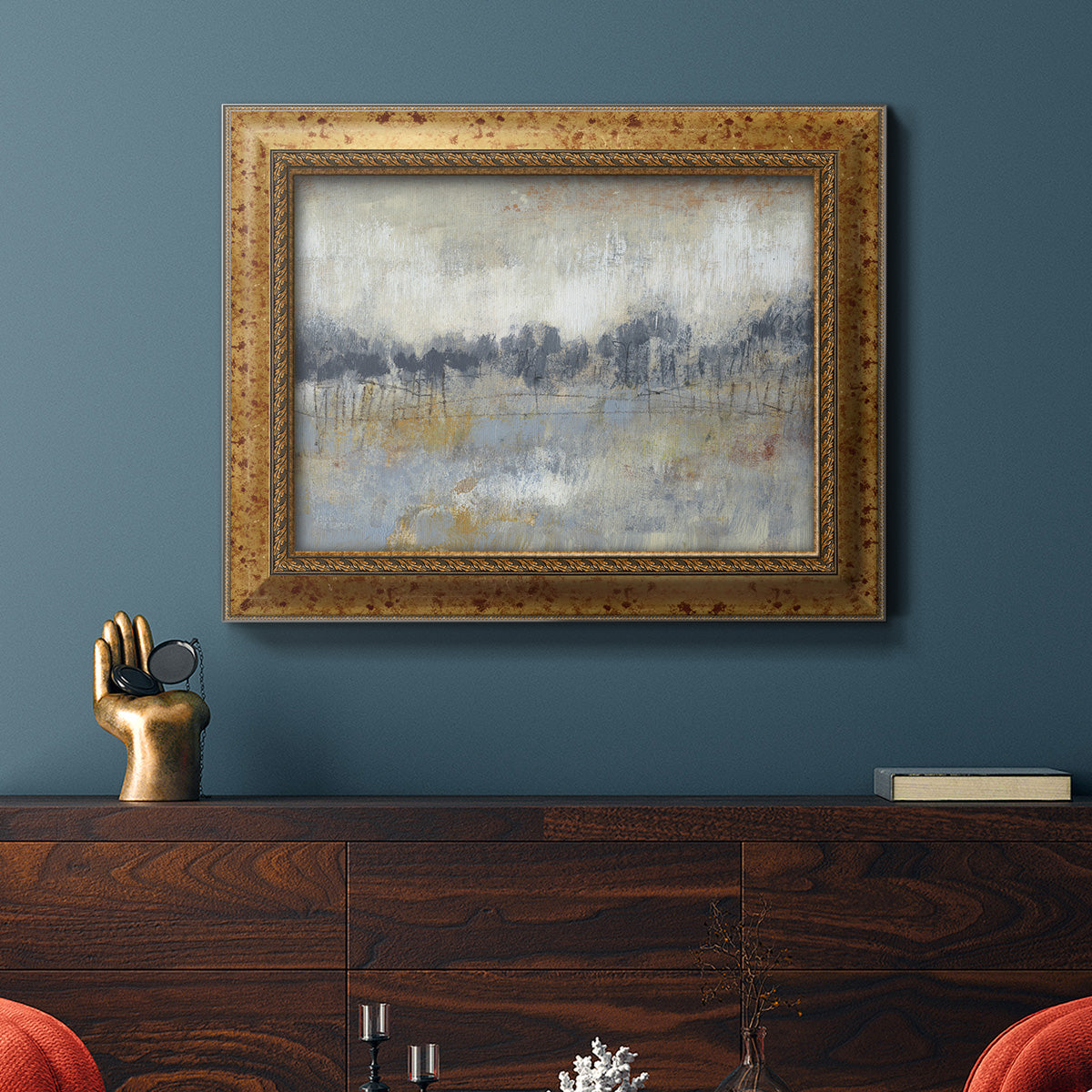 Cool Grey Horizon II Premium Framed Canvas- Ready to Hang