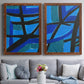 Involved Blues I - Premium Framed Canvas 2 Piece Set - Ready to Hang