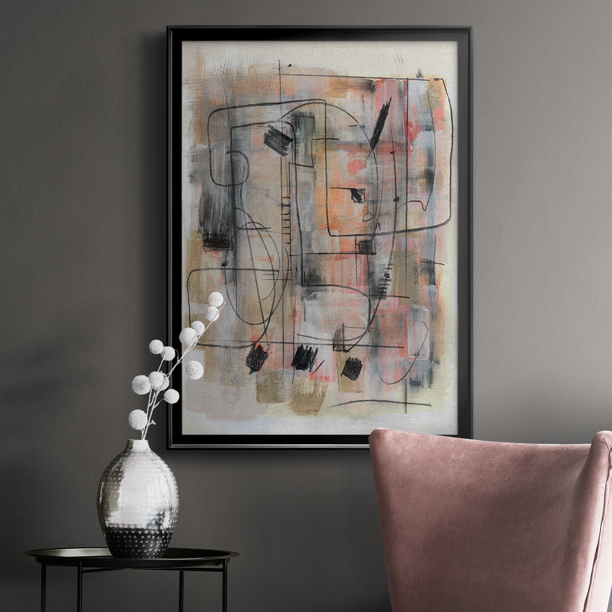 Walled City - Modern Framed Canvas Print