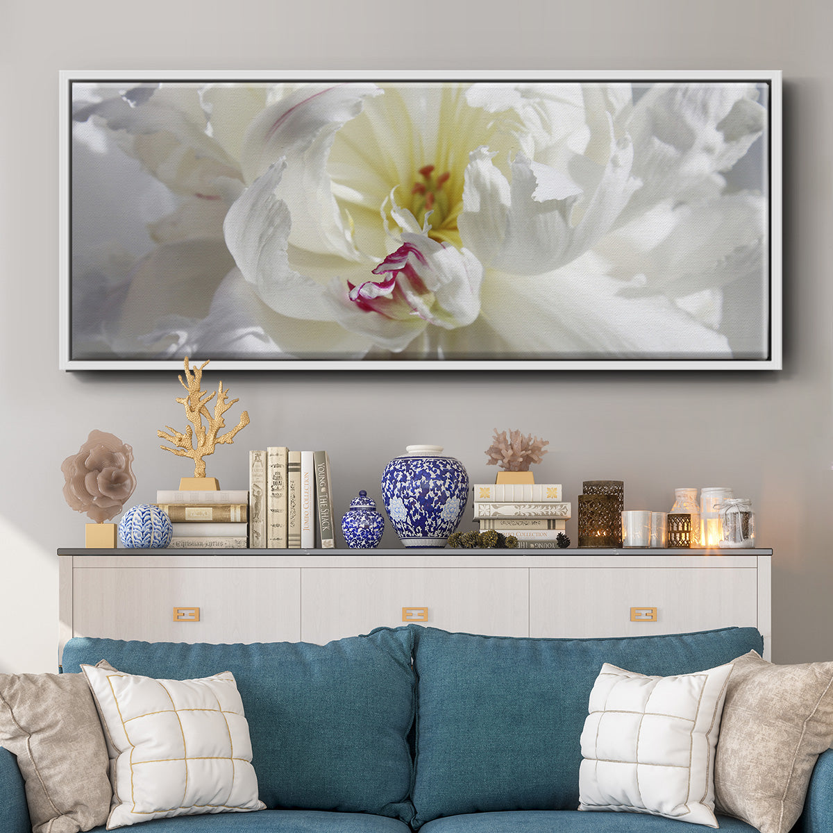 Breathless V - Floater Framed Canvas Print
