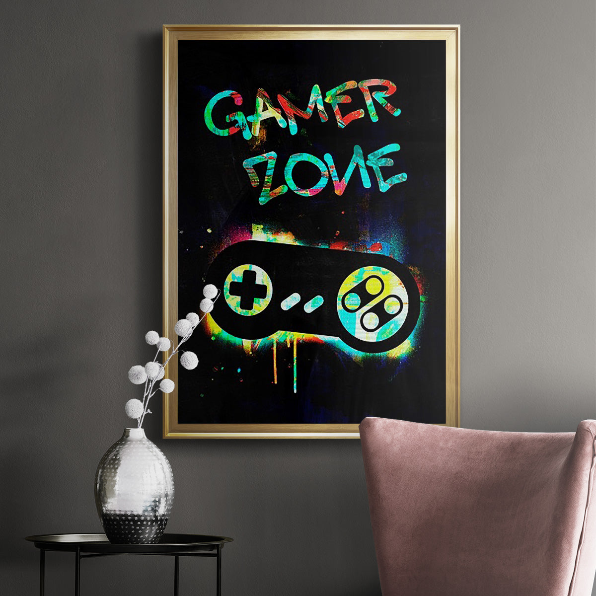 Gamer Tag IV - Modern Framed Canvas Print