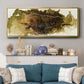 Bonded Gold I - Floater Framed Canvas Print