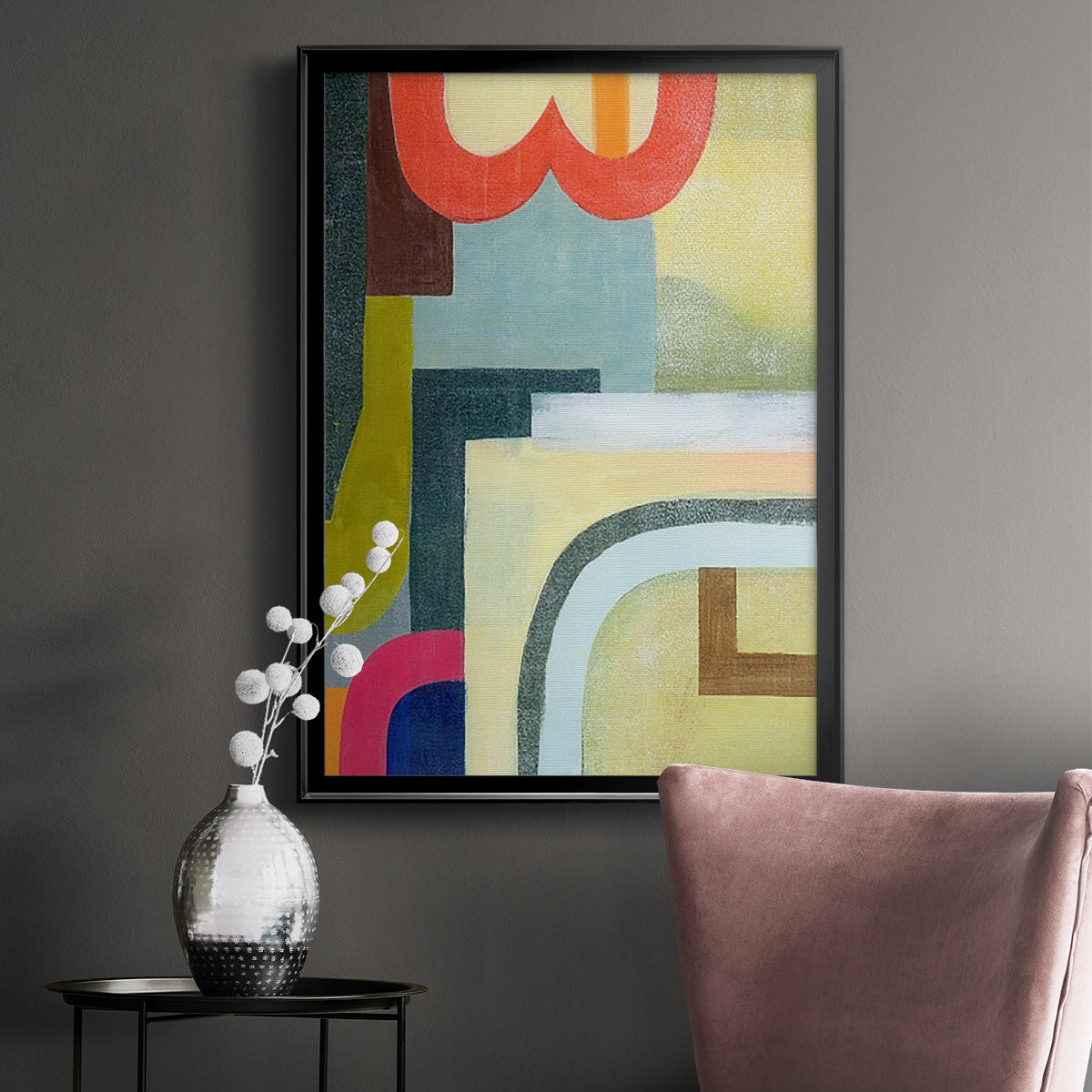 City of Rainbows II - Modern Framed Canvas Print