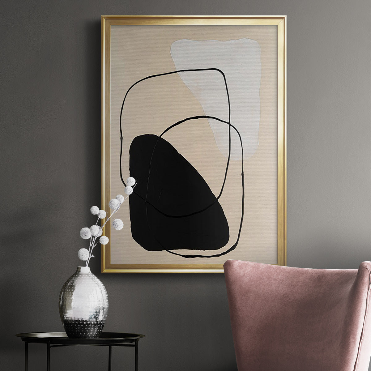 Avant Mod II - Modern Framed Canvas Print