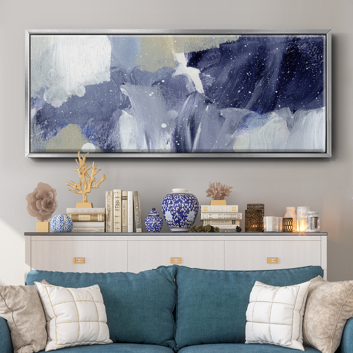 Sky Break II - Floater Framed Canvas Print