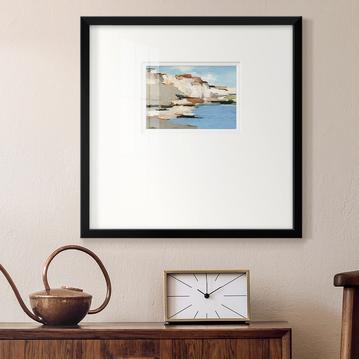 White Rock Cliffs I Premium Framed Print Double Matboard