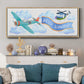 Soar Airplane - Floater Framed Canvas Print