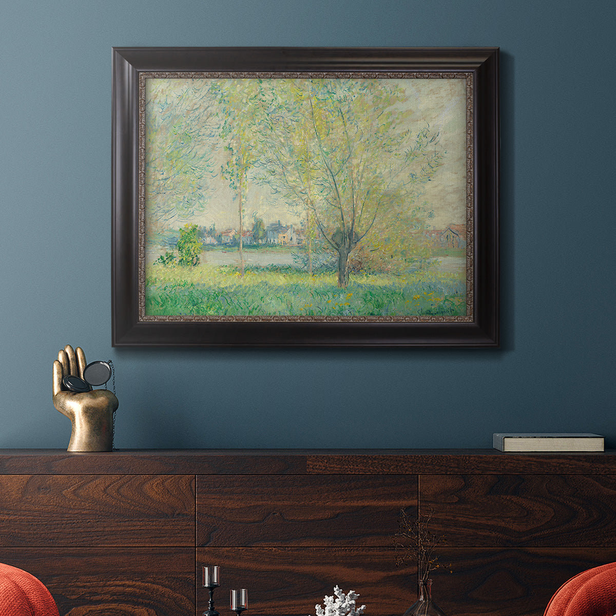 The Willows, 1880 - Ornate Framed Canvas Print