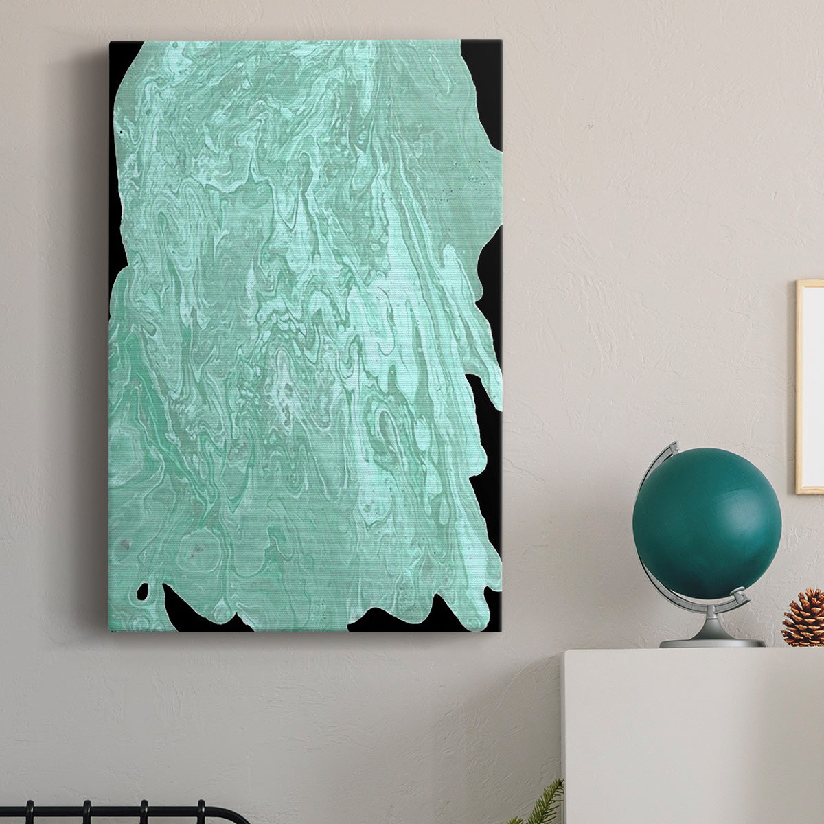 Teal Cascade II - Canvas Art Print