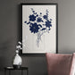 Indigo Sketch Bouquet II - Modern Framed Canvas Print