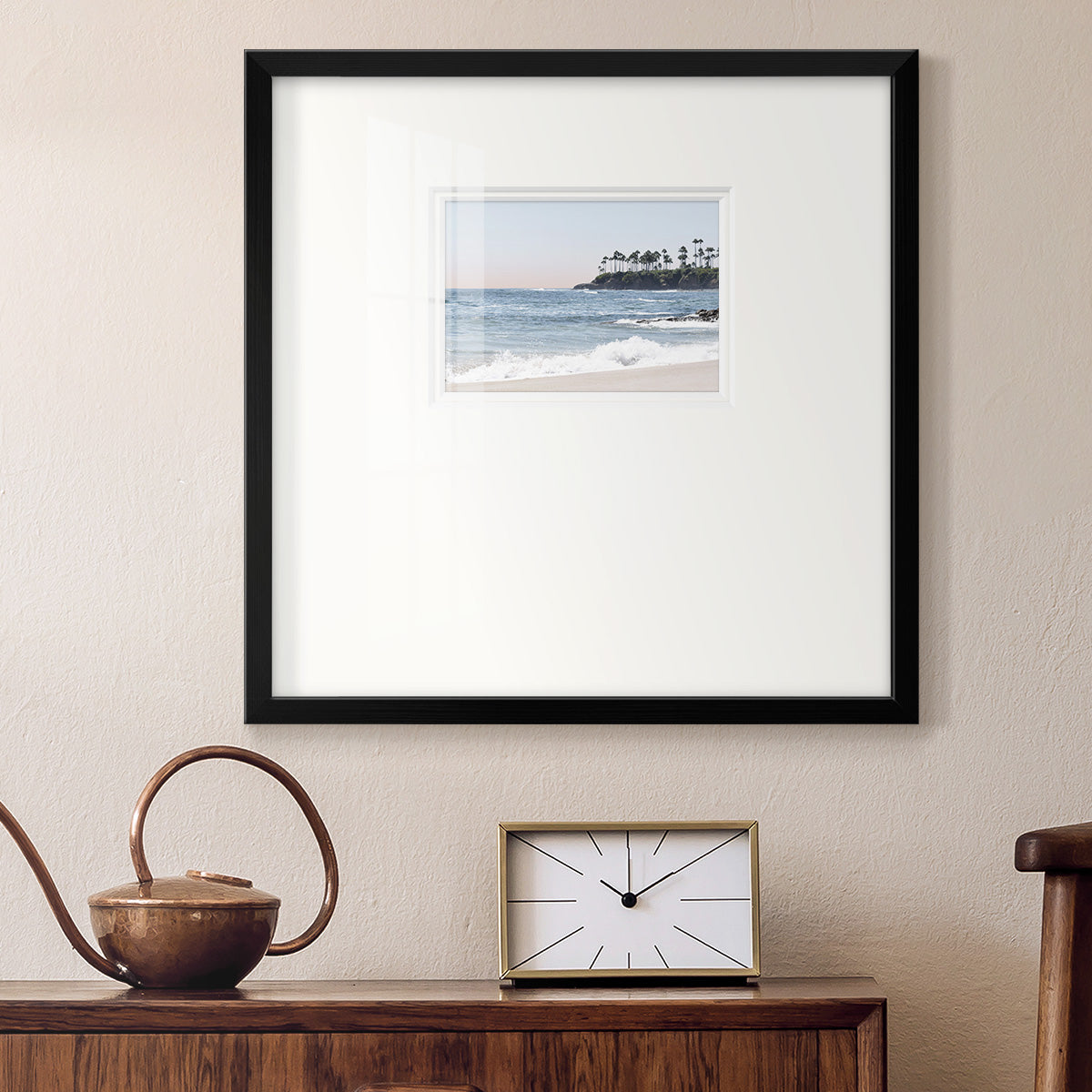 Distant Palms Premium Framed Print Double Matboard