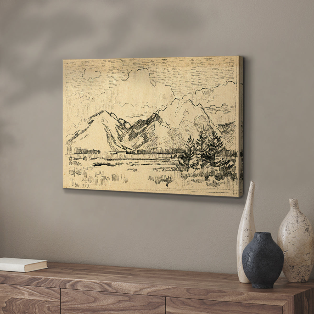Hatched Horizon II - Canvas Art Print