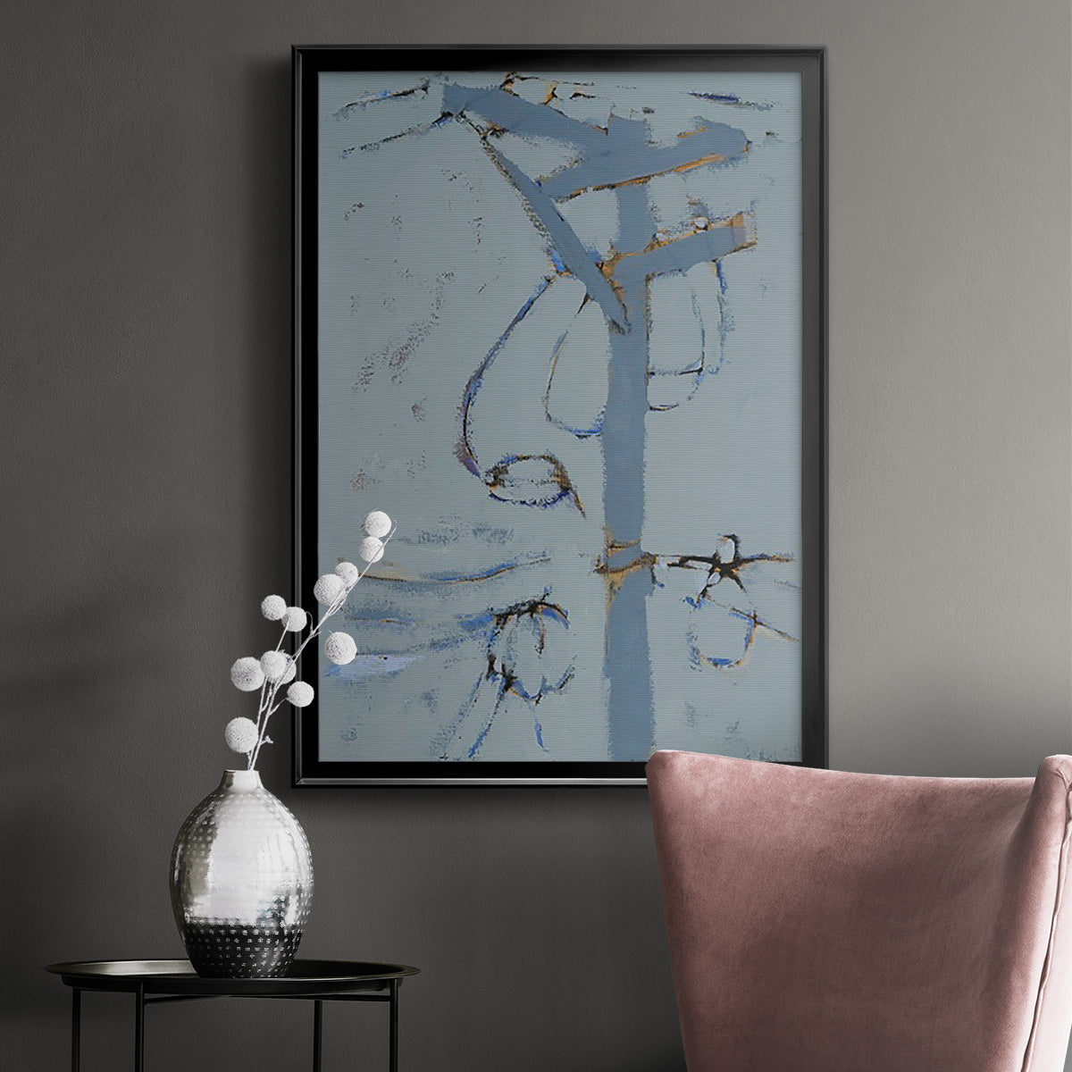 Wires VI - Modern Framed Canvas Print
