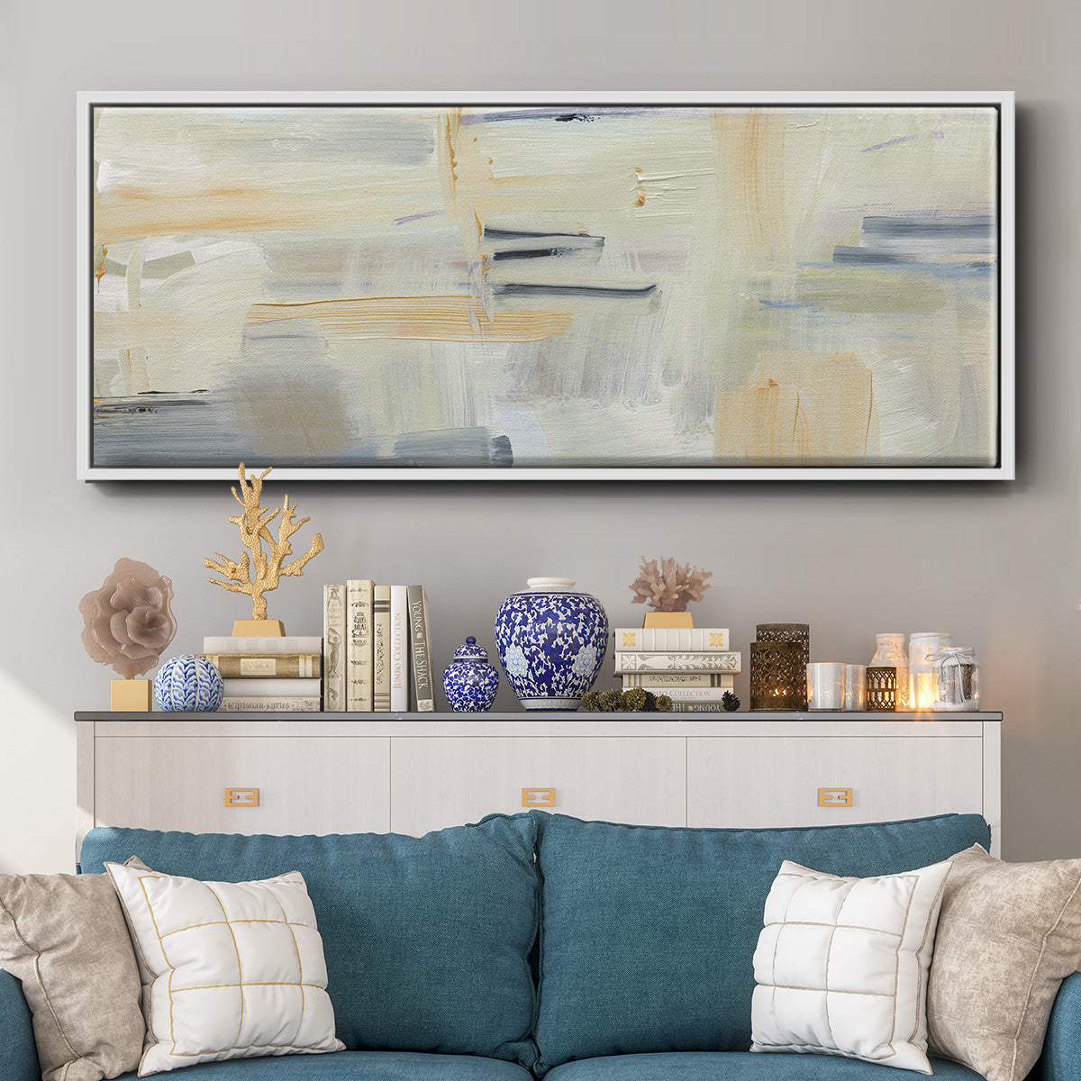Mountain Air II - Floater Framed Canvas Print