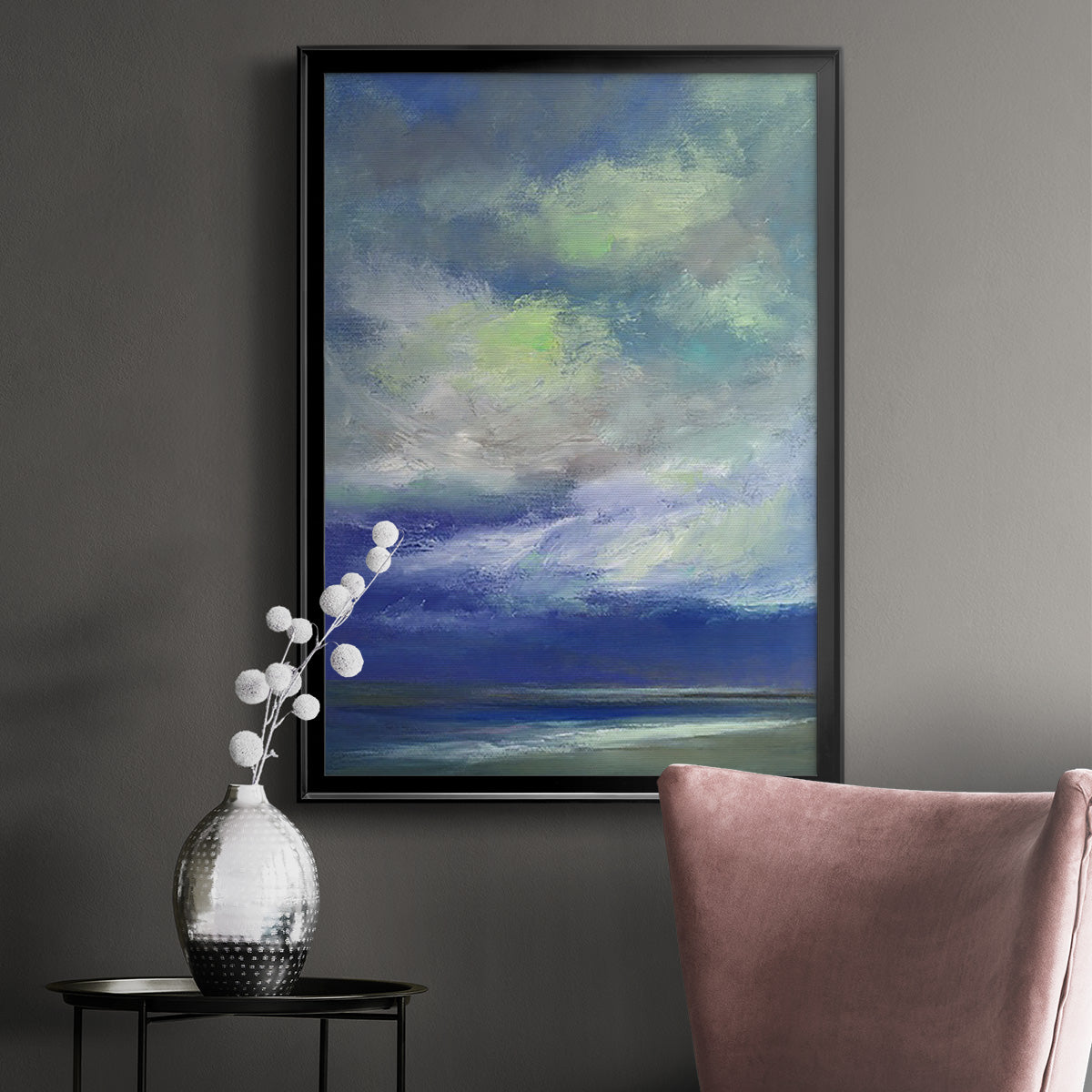 Island Dusk - Modern Framed Canvas Print