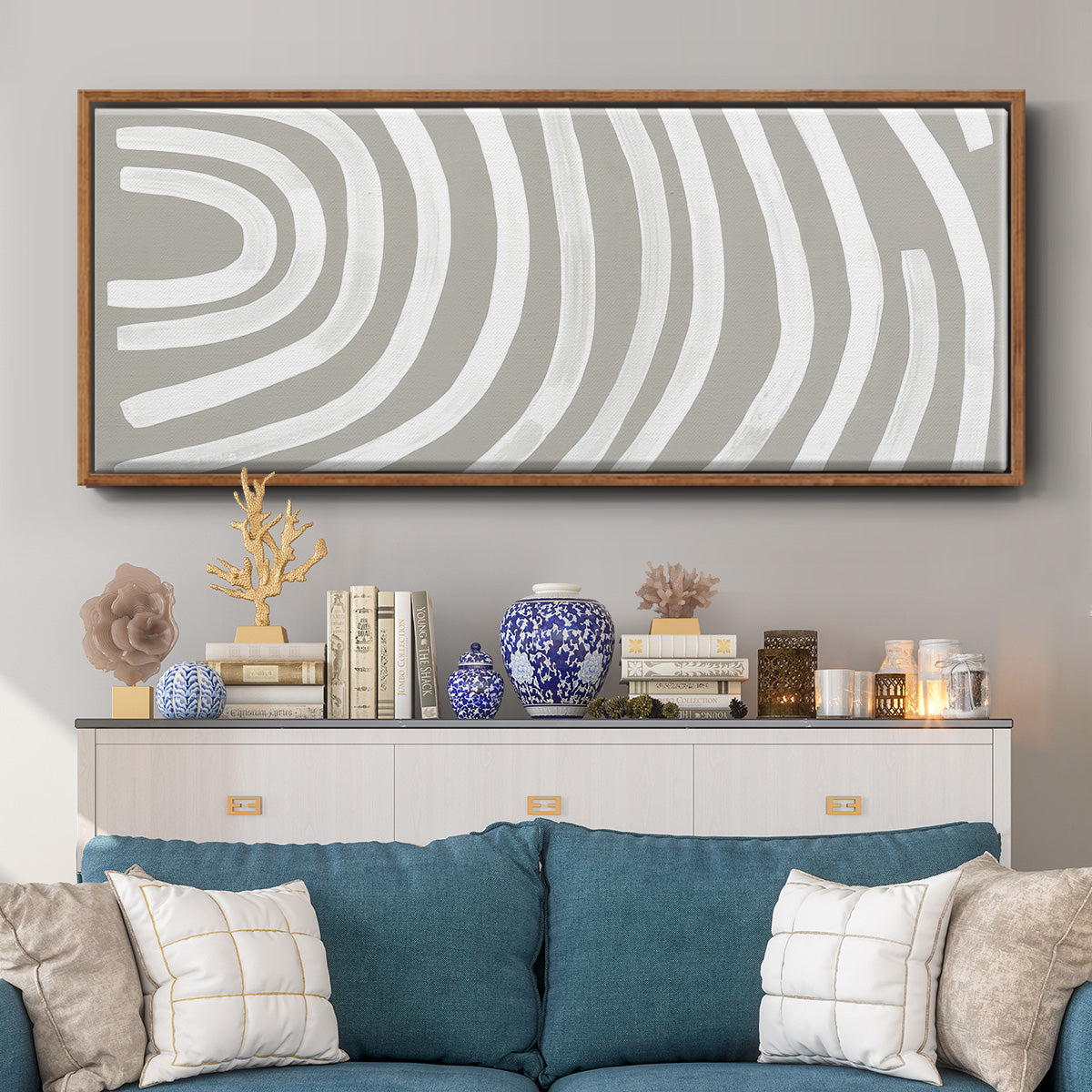 Broken Rainbow II - Floater Framed Canvas Print