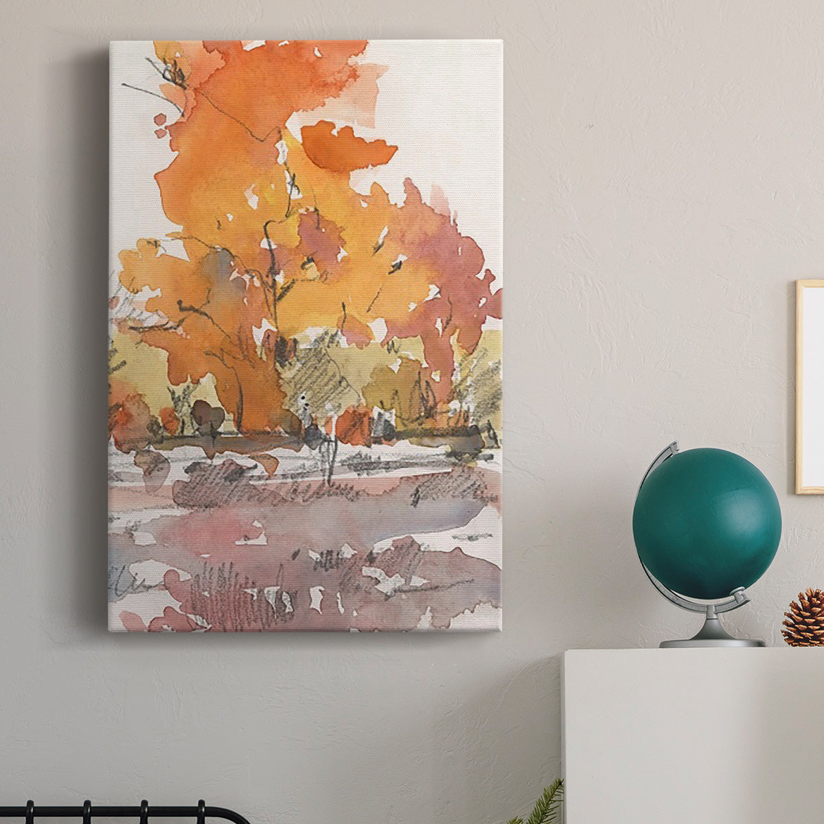 Watercolor Treeline Sketch II Premium Gallery Wrapped Canvas - Ready to Hang