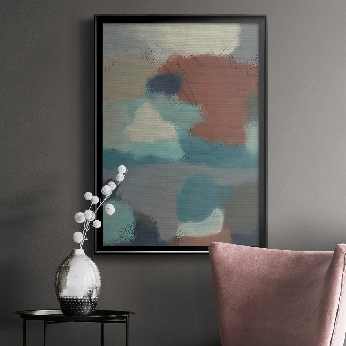 Floating By I - Modern Framed Canvas Print