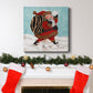 Santa And A Bay Of Toys-Premium Gallery Wrapped Canvas - Ready to Hang