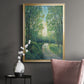 Golden Light Pathways II - Modern Framed Canvas Print