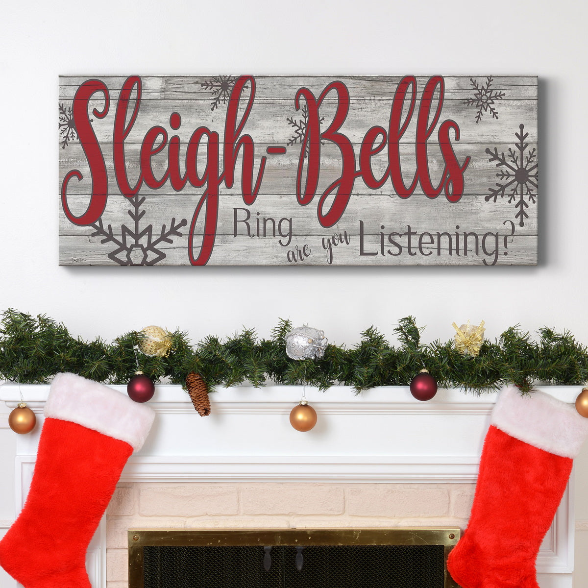 Sleigh Bells Premium Gallery Wrapped Canvas - Ready to Hang