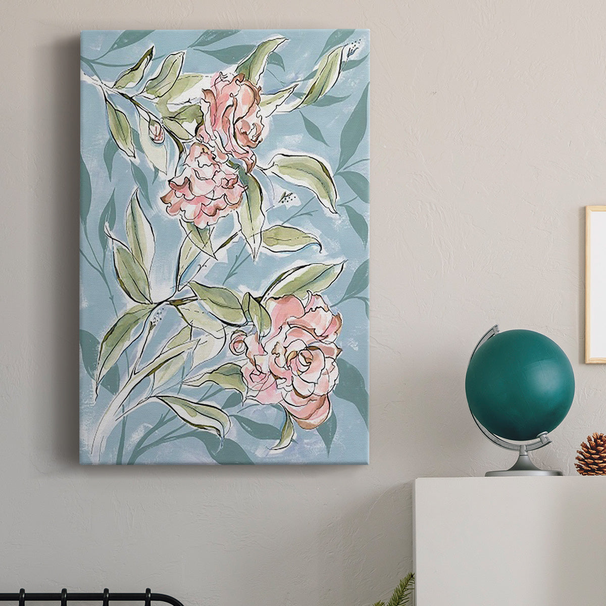 Faded Camellias I - Canvas Art Print