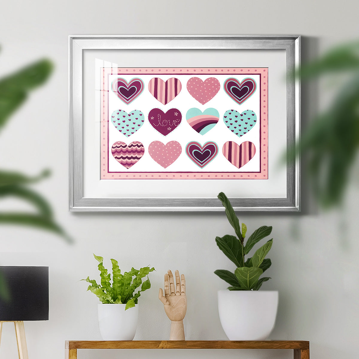 Sweet Valentine Collection A - Modern Framed Art Print