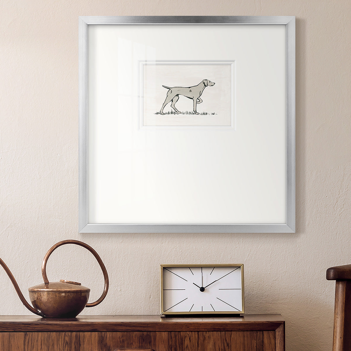 Neutral Pointer I Premium Framed Print Double Matboard